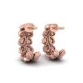 Scallop Hoop Earrings with Sanded Finish