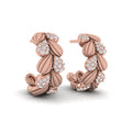 Scallop Hoop Earrings with Sanded Finish