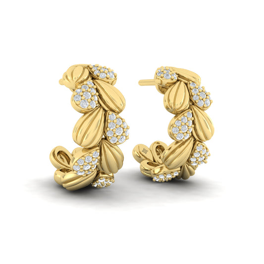 Scallop Hoop Earrings