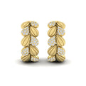 Scallop Hoop Earrings with Sanded Finish