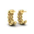 Scallop Hoop Earrings with Sanded Finish