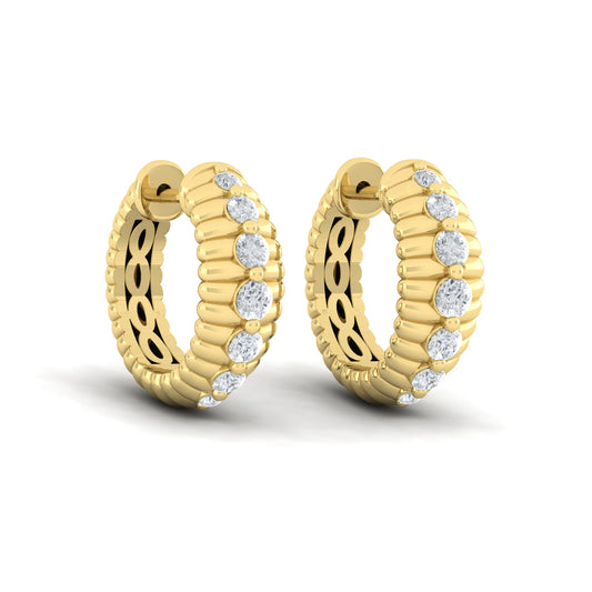 Sea Urchin Huggie Earrings