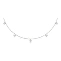 Multi Diamond Vlora Star Tassel Necklace