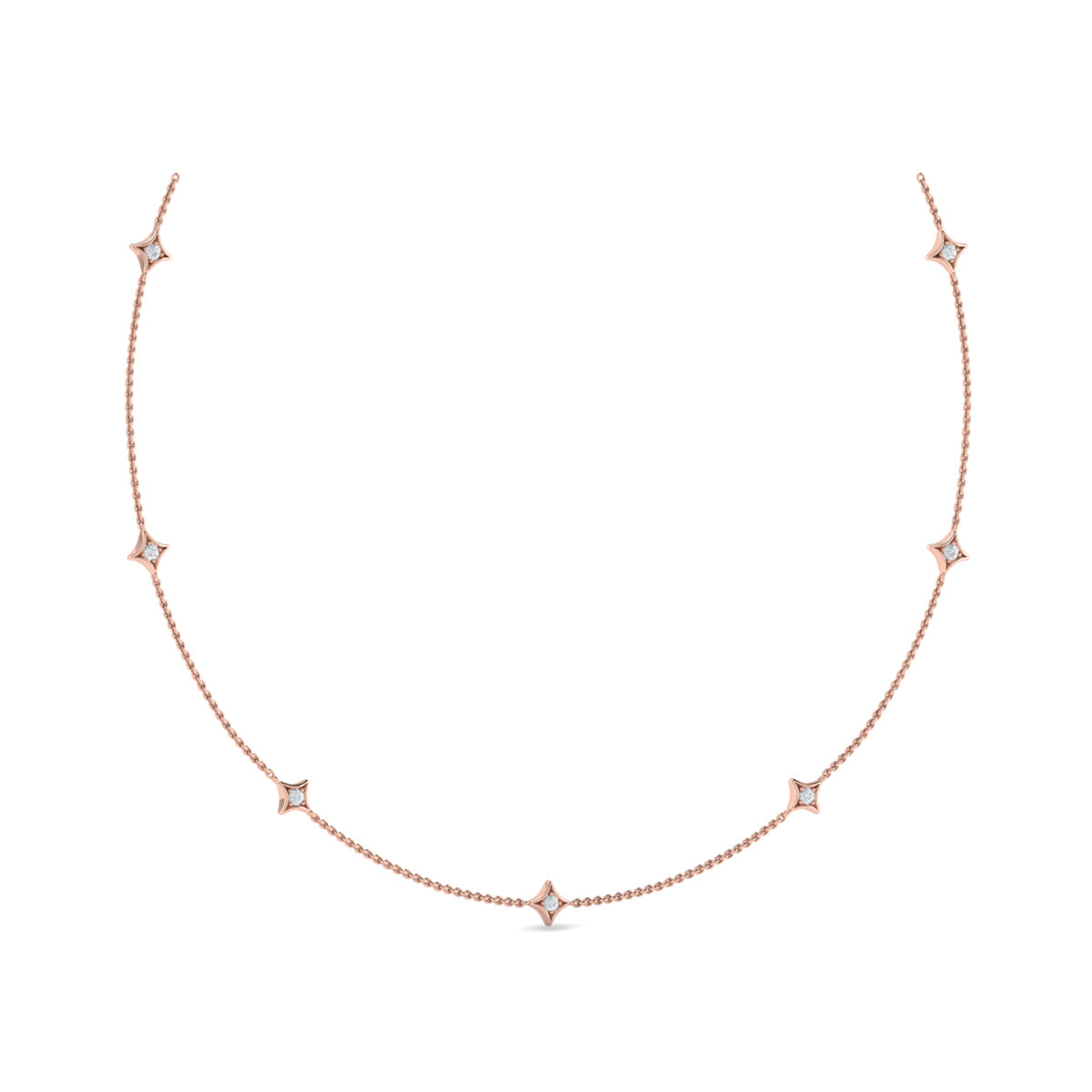 Multi Diamond Vlora Star Necklace