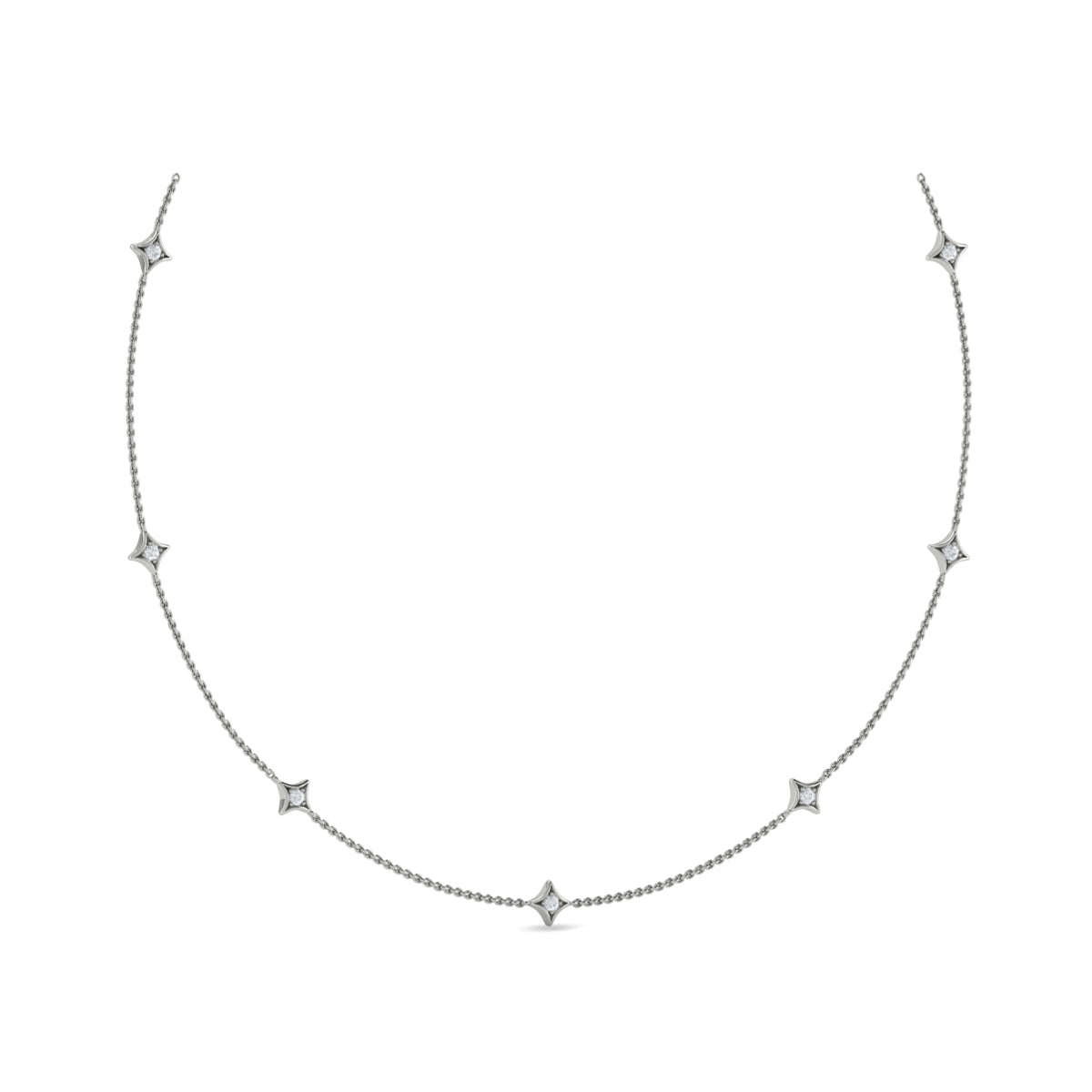 Multi Diamond Vlora Star Necklace