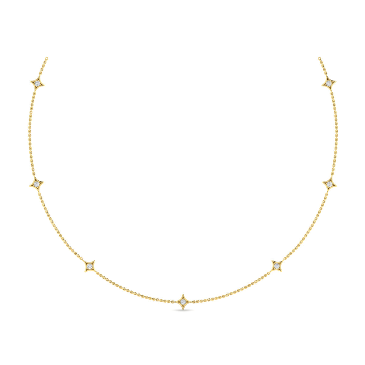 Multi Diamond Vlora Star Necklace