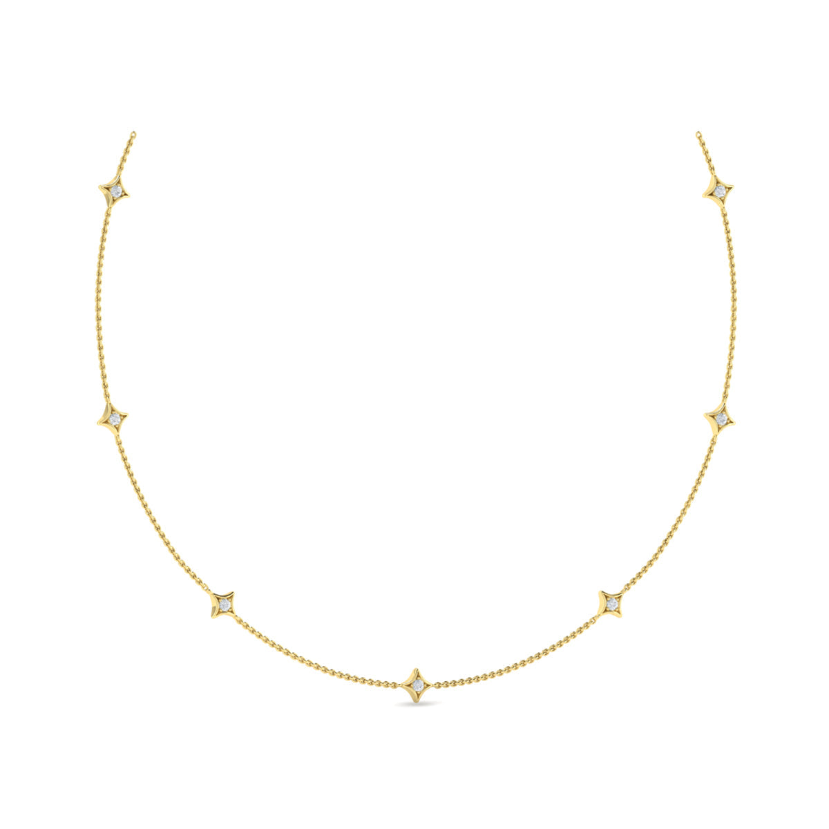 Multi Diamond Vlora Star Necklace
