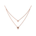 Two Row Diamond Vlora Star Pendant Necklace