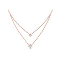 Two Row Diamond Vlora Star Pendant Necklace