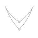 Two Row Diamond Vlora Star Pendant Necklace