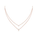Diamond Open Trinity Two Row Necklace