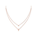 Diamond Open Trinity Two Row Necklace