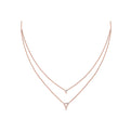 Diamond Open Trinity Two Row Necklace