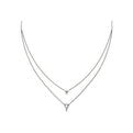 Diamond Open Trinity Two Row Necklace