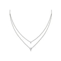 Diamond Open Trinity Two Row Necklace