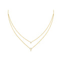 Diamond Open Trinity Two Row Necklace