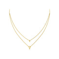 Diamond Open Trinity Two Row Necklace