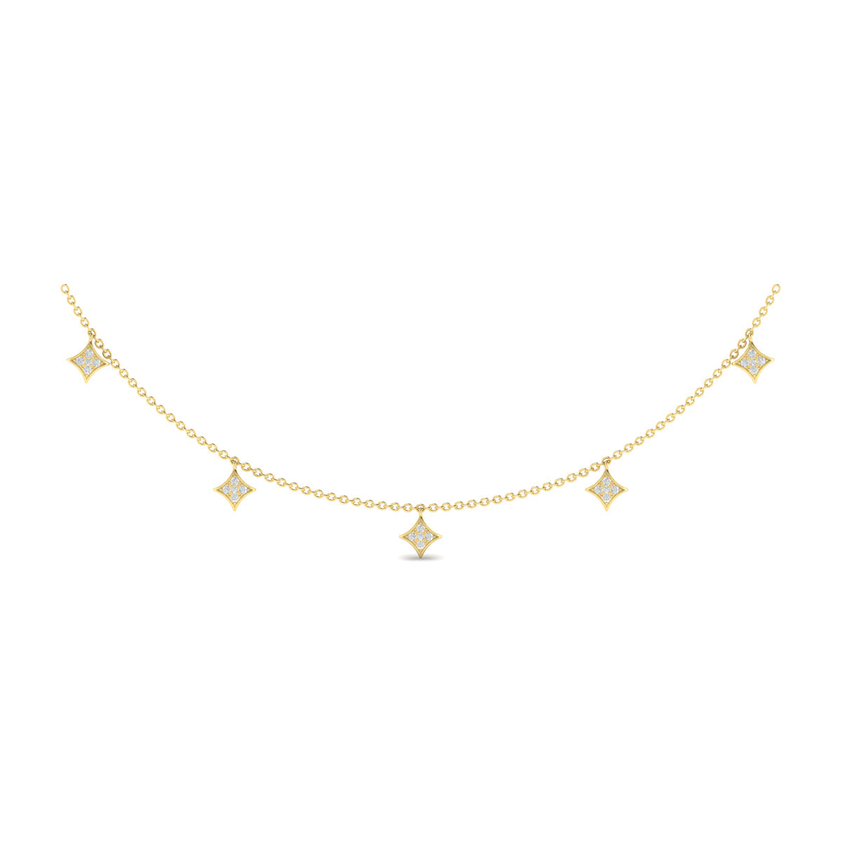 Diamond Multi Vlora Star Tassel Necklace
