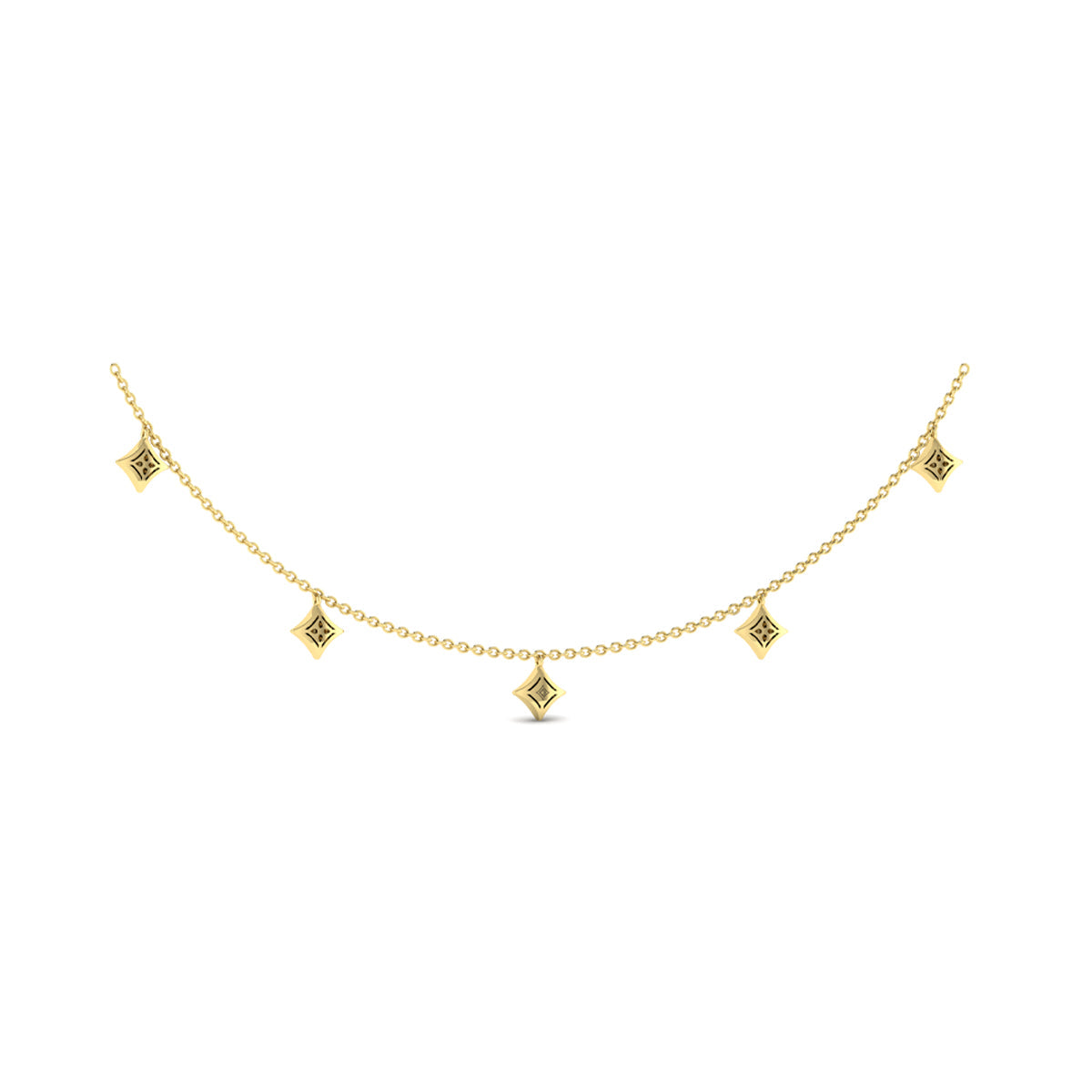 Diamond Multi Vlora Star Tassel Necklace