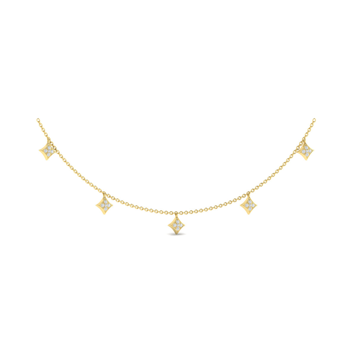 Diamond Multi Vlora Star Tassel Necklace