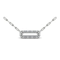 Diamond Baguette Double Row Link Necklace