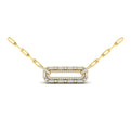 Diamond Baguette Double Row Link Necklace