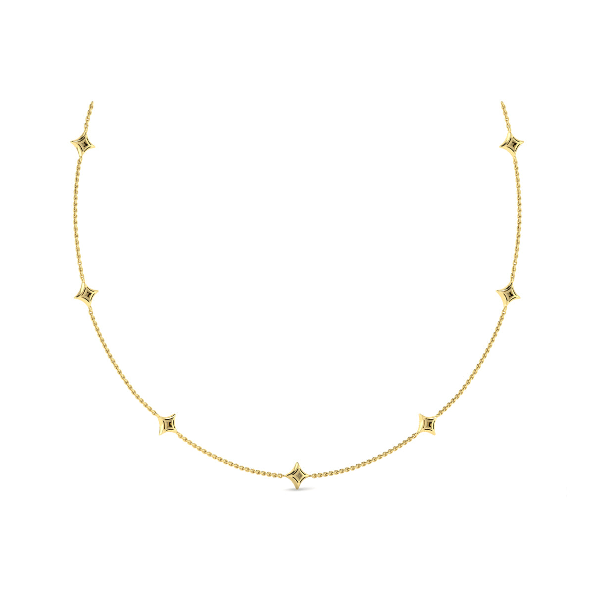 Diamond Cluster Multi Vlora Star Pendant Necklace