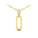 Diamond North South Open Oval Link Necklace