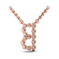 Diamond  Alphabet Pendant Necklace, B