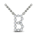 Diamond  Alphabet Pendant Necklace, B