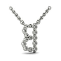 Diamond  Alphabet Pendant Necklace, B