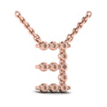 Diamond  Alphabet Pendant Necklace, E