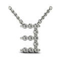 Diamond  Alphabet Pendant Necklace, E