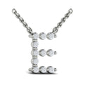 Diamond  Alphabet Pendant Necklace, E