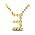 Diamond  Alphabet Pendant Necklace, E