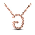 Diamond  Alphabet Pendant Necklace, G
