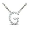 Diamond  Alphabet Pendant Necklace, G