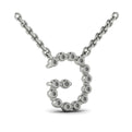 Diamond  Alphabet Pendant Necklace, G