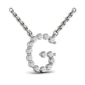 Diamond  Alphabet Pendant Necklace, G