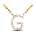 Diamond  Alphabet Pendant Necklace, G