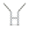 Diamond  Alphabet Pendant Necklace, H