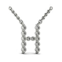 Diamond  Alphabet Pendant Necklace, H