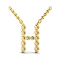 Diamond  Alphabet Pendant Necklace, H