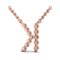 Diamond  Alphabet Pendant Necklace, K