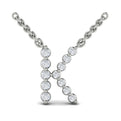 Diamond  Alphabet Pendant Necklace, K