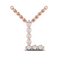 Diamond  Alphabet Pendant Necklace, L