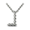 Diamond  Alphabet Pendant Necklace, L