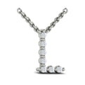 Diamond  Alphabet Pendant Necklace, L