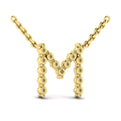 Diamond  Alphabet Pendant Necklace, M
