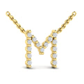 Diamond  Alphabet Pendant Necklace, M